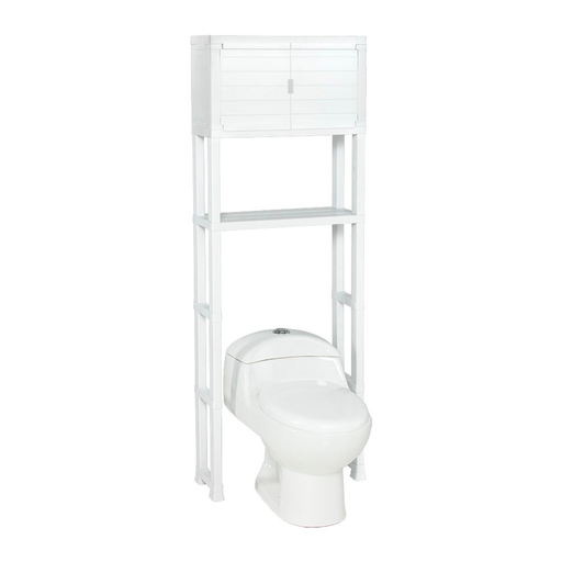 [15017022] ESTANTE ORGANIZADOR PLAS P/BAÑO C/2 PUERTAS BL RIMAX 12979-XP