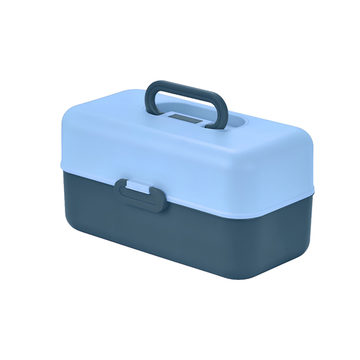 [15017045] CAJA ORGANIZADORA PLAS VANITY STAR AZ PETROLEO C/AZ PASTEL RIMAX 14733-XP