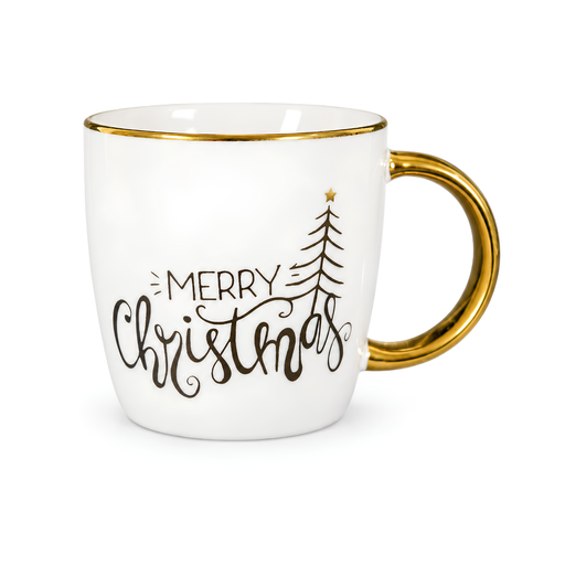 [15017969] TAZA CERA SEMI CONICA 500 ML BL ORI/OREJ/LETRAS DOR DECO NAVIDAD 11061-48025