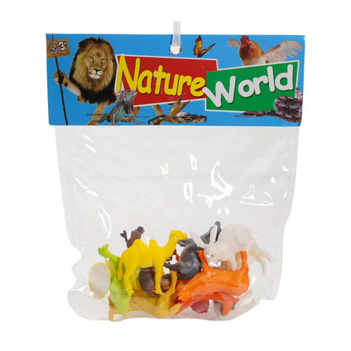 [16000282] DOCENA SET 12 ANIMALES GRANJA PLAS 1.5" BOL CASAMAS 1321