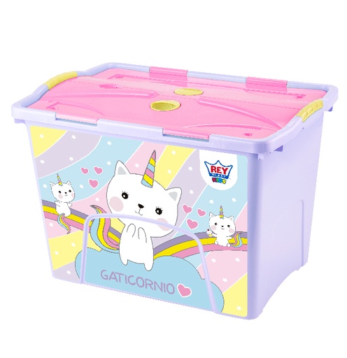 [15010223] BAUL PLAS MOVIL LOCK #100 DECO NIÑA 78.4 LT REYPLAST CJX063800