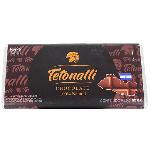 [20001875] CHOCOLATE BARRA 55% CACAO 50 GR TETONALLI