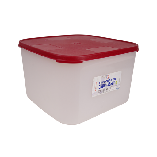 [15003008] HERMETICO PLAS 3 CUAD CEREZA TRANSC TACOPLAST 30885