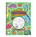 LIBRO LABERINTOS NIÑO MEGAMENTE ING/ESP C/STICKERS 48 PAG SICOBEN