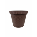 MACETA PLAS 2 RATAN CAFE COCOA C/BASE MEGA 1472