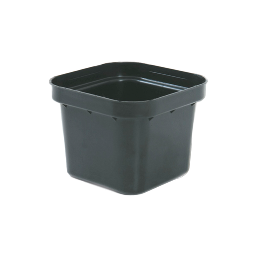 [9236] MACETA PLAS CUADRADA NEGRA SALVA 0375