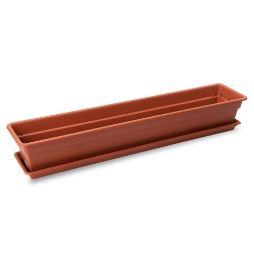 [15010362] MACETA PLAS DURA KOTTA RECT #18 C/BASE+SUJETADOR REYPLAST MCX050000