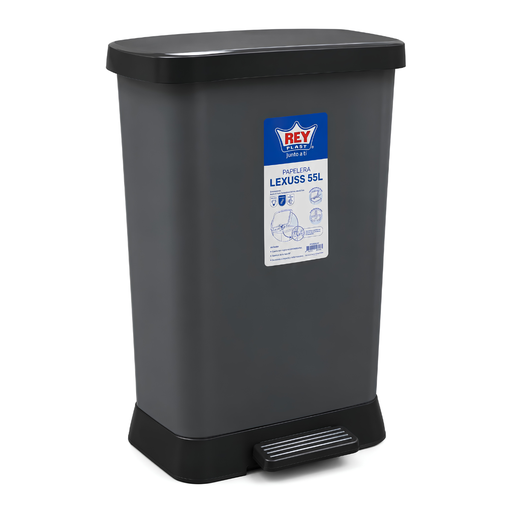 [15010403] PAPELERA PLAS LEXUSS 55 LT REYPLAST PPX800000