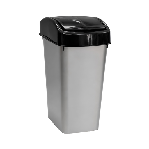 [15010404] PAPELERA PLAS RECT #30 C/T METALIZADA REYPLAST PPX0260ME