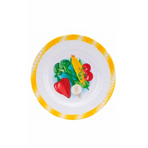 [1010607] PLATO MELA SEMI HONDO DECO MARGARITA 324AD