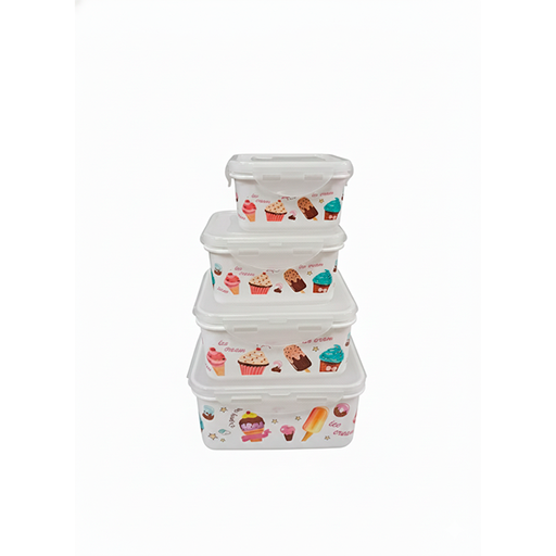 [27091] SET 4 HERMETICOS CUAD T/CLIP DECO AM2722