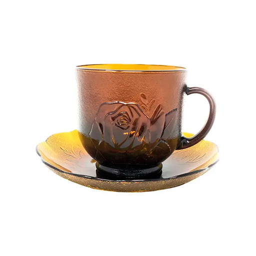[1020775] SET TAZA C/PAILA VID 6 OZ DECO ROSA AZ 2 PZ BBC GB-0025A 220102