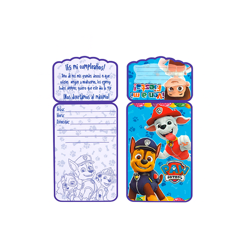 [15010072] TARJETA CUMPLEAÑOS PAW PATROL PEQ 10 UN SERMEL