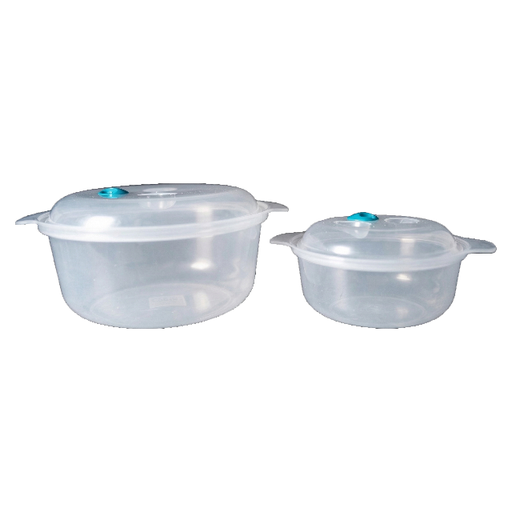 [15011551] SET 2 OLLAS RAMEN PLAS MULTIUSOS TAPA C/VALV KITCHEN PRO 11050