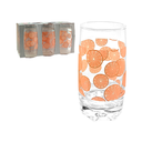 SET 6 VASOS VID 12 OZ D/NARANJA TRANS/ANAR HARTIN 751-10700068C
