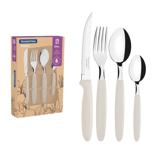 [15011780] SET CUBIERTOS ACER GRS 24 PZ  IPANEMA TRAMONTINA 23398/672
