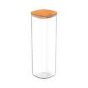 DEPOSITO VID 550 ML CUAD TAPA PRES MAD CAJ GIGI